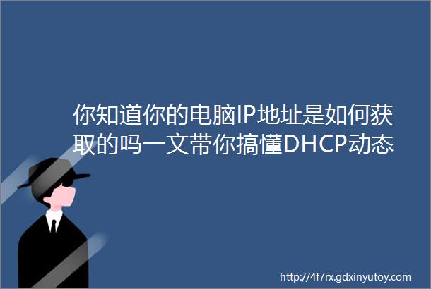 你知道你的电脑IP地址是如何获取的吗一文带你搞懂DHCP动态主机配置协议